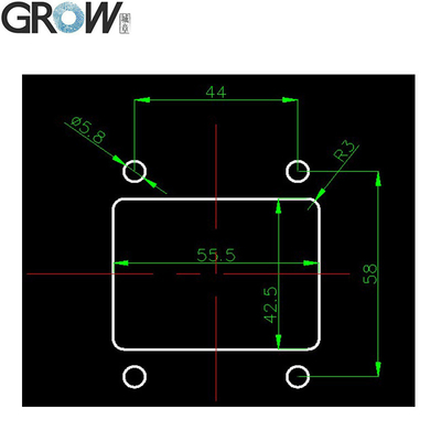 GROW GM72-P Black Plastic Protection Panel Enclosure Shell Fixed Front Panel of 1D 2D GM72 Barcode Scanner Reader