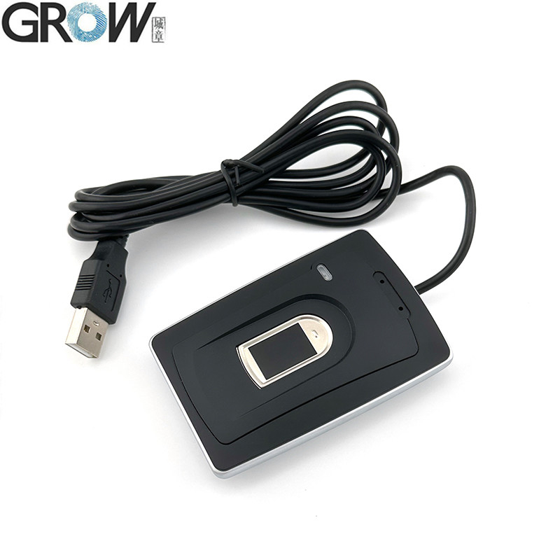 GROW R102A Capacitive USB Fingerprint Reader With DC5V 208*288 Pixel 1500 Capacity For Windows Android Access Control
