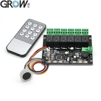 GROW K219-A+R502-F DC12V 6 Relay K219-A Fingerprint Infrared Remote Control Board+R502-F Waterproof Small Fingerprint Module