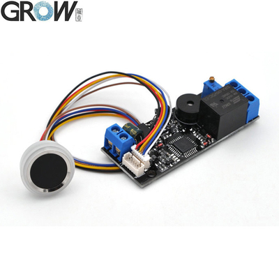 GROW K202+R502-F Papan Kontrol Akses Pintu Sidik Jari DC12V K202 Admin/Pengguna + Modul Sidik Jari LED Cincin Kecil Tahan Air R502-F