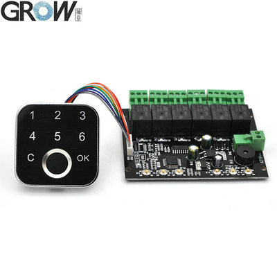 GROW K219-B+G16 DC12V Admin/User Password Fingerprint Control Board Dengan 6 Relay Untuk Sistem Kontrol Akses Pintu