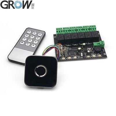 Papan Kontrol Remote Control Inframerah Sidik Jari GROW K219-A+R502-AW Untuk Kontrol Akses Pintu Output Relay Waktu yang Dapat Diprogram