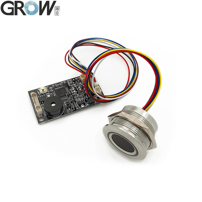 GROW KS200+R503 4*Baterai AA atau DC3.7V-6.5V Indikator Cincin Lampu Kontrol Akses Pintu Kontrol Akses Sidik Jari Kapasitif Papan