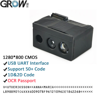 GROW GM69Pro-S 1280*800CMOS OCR/1D/2D Barcode Scanner Module USB UART Interface QR Code Barcode Reader Dukungan OCR Passport